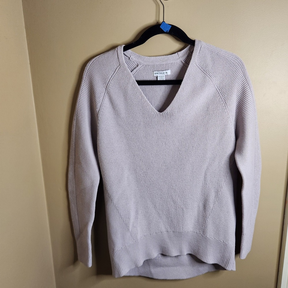 Athleta Hanover V-Neck Sweater XXS Lavender 159164